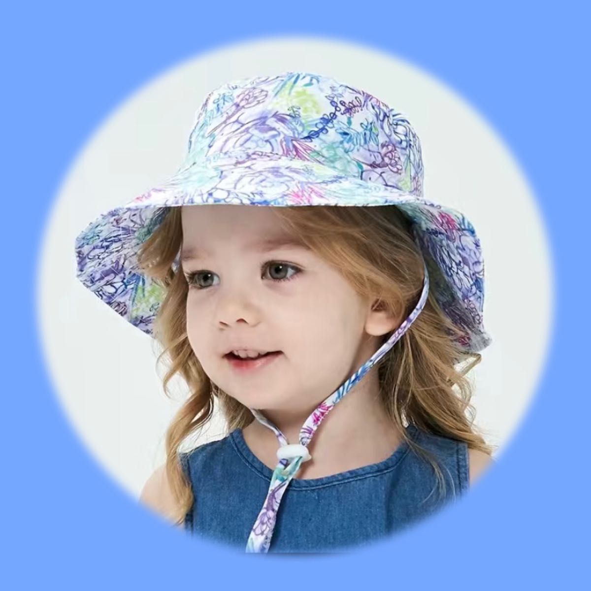 新品未使用　キッズ　帽子　3〜8歳　サンハット　メッシュ素材　通気性　コンパクト