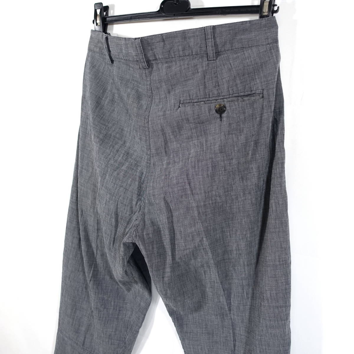 [ хорошая вещь ] Dries Van Noten весна лето linen хлопок конические брюки DRIES VAN NOTEN размер 48(L соответствует ) серый 