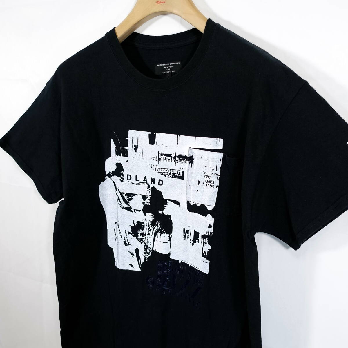 【良品】エンジニアードガーメンツ　ジャズＴシャツ　フリークスストア別注　Engineered Garments　THE FABULOUS SOUNDS JAZZ FESTIVAL