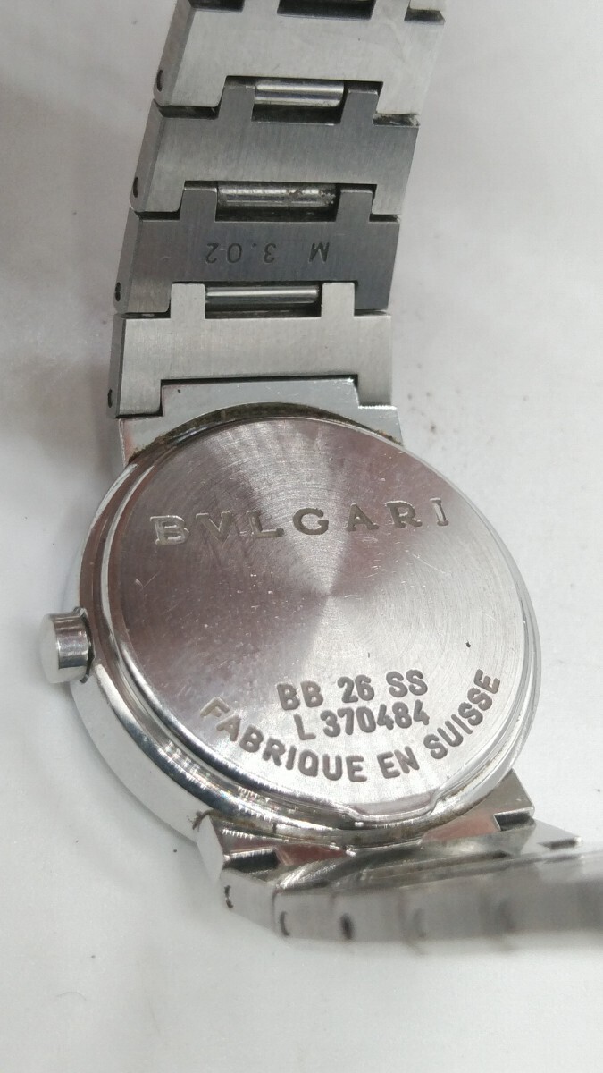 BVLGARI　クォーツ 稼働品 BB26SS　ブルガリブルガリ　黒文字盤_画像4