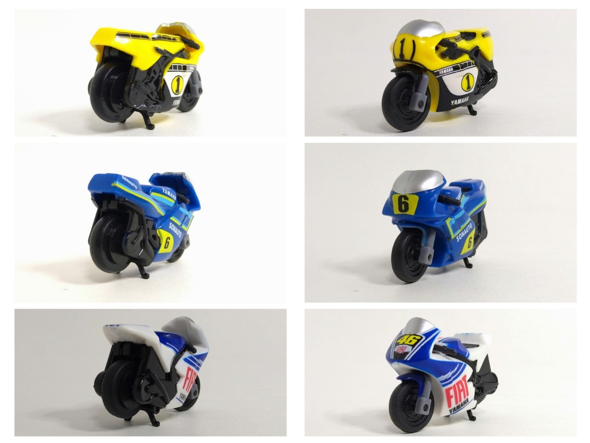 MotoGP 12台9種コンプリート 走る!最速 バイクコレクション フリクションバイク サントリーコーヒーボス NSR500 YZR500 YZR-M1 RGV-Г500_画像6