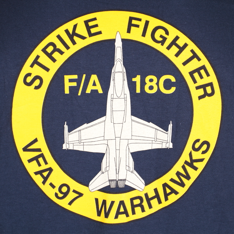 VFA-97 WARHAWKS オフィシャルTシャツ ネイビー Sサイズの画像3
