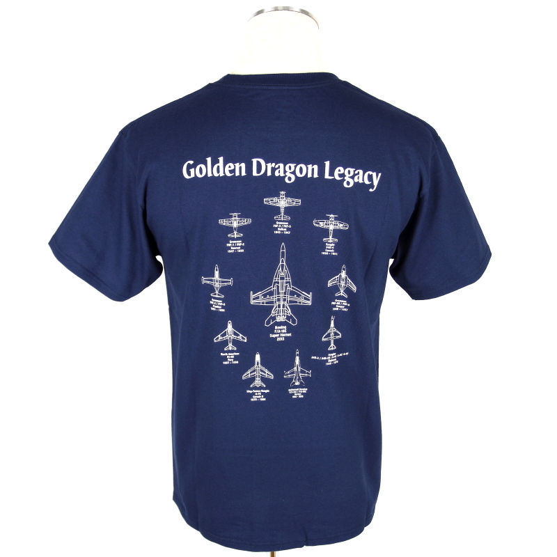 VFA-192 GOLDEN DRAGONS ヒストリーTシャツ ブラック Sサイズの画像1