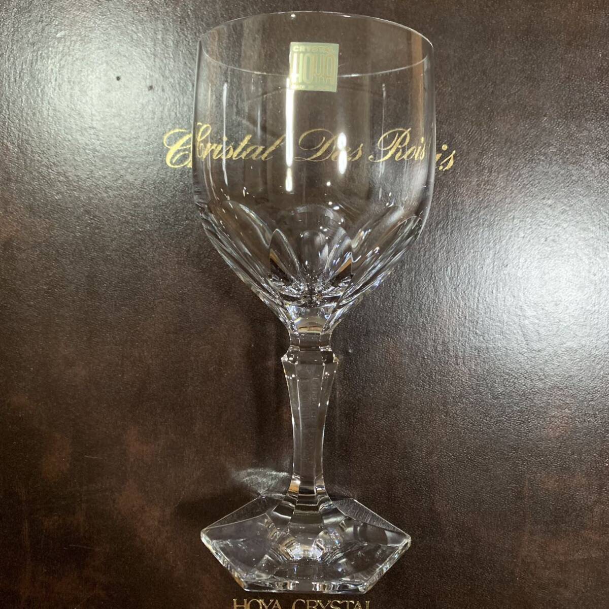 レア 新品 廃盤 HOYA 保谷 高級 クリスタルガラス 6面 ワイングラス コレクション 6客セット 未使用 箱付 送料無料_画像2