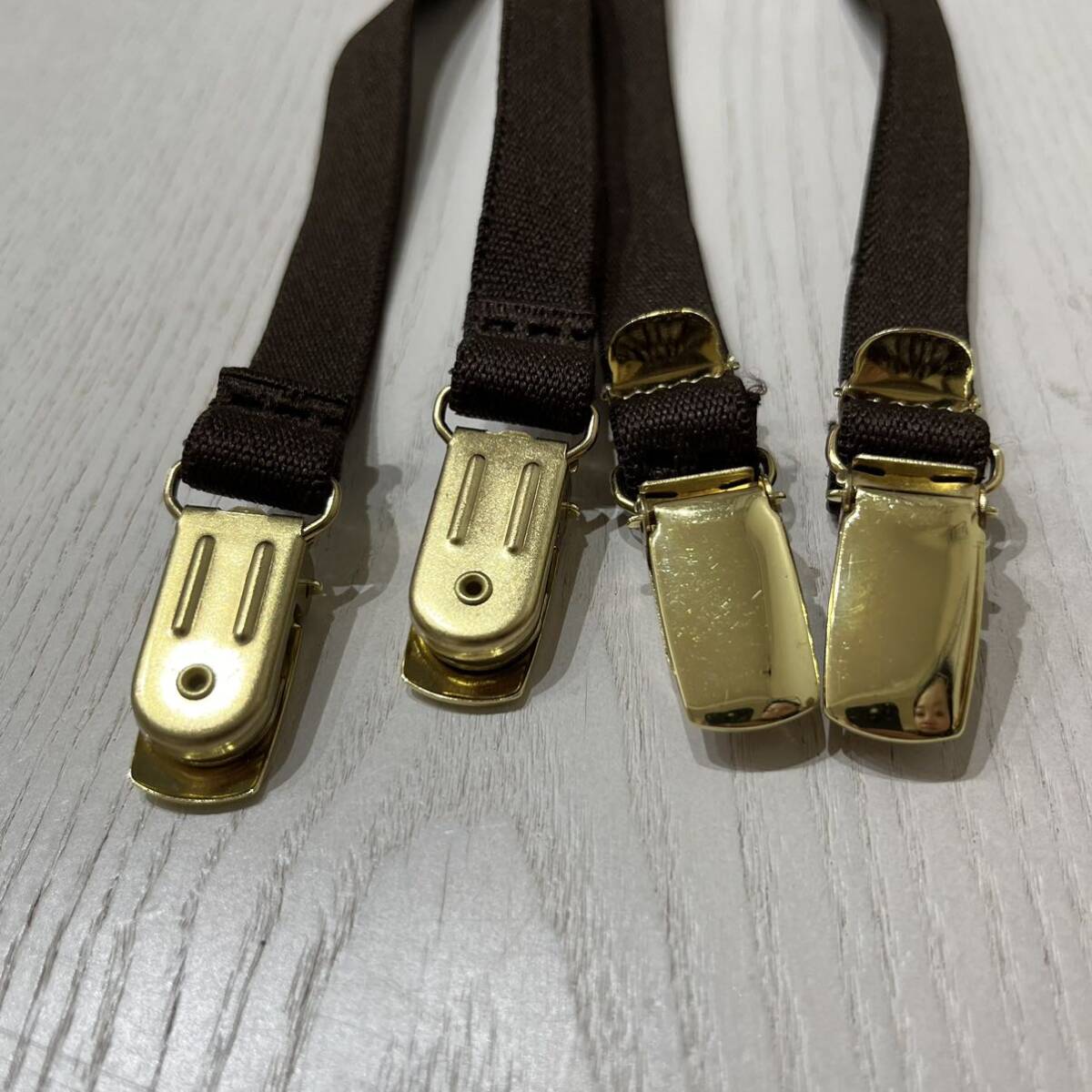 新品 USA製 Suspender Factory サスペンダーファクトリー ベルト 伸縮性素材 ブラウン ゴールド アメリカ製 玉mc2673_画像5