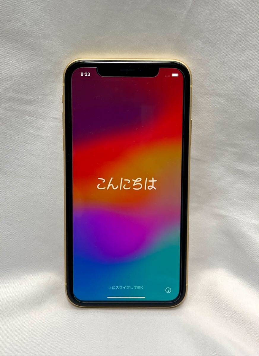 1円〜① Apple iPhone XR 64GB イエロー MT082J/A KDDI判定結果:○_画像1