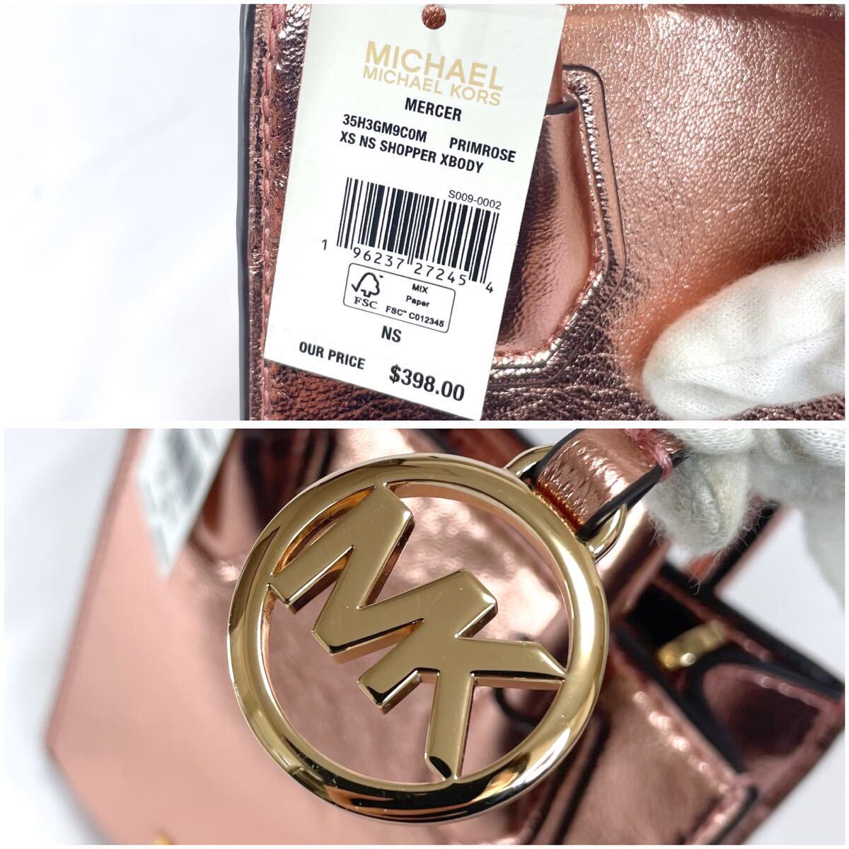 マイケルコース　2way ミニ　ショルダーバッグ　ショッパー　トートバッグ　MICHAEL KORS ハンドバッグ_画像9