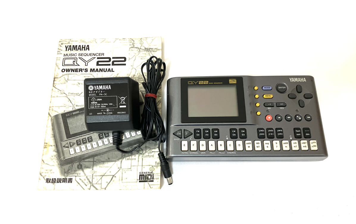 送料無料 良品 YAMAHA 「QY22」シーケンサー/リズムマシン 説明書付 動作品