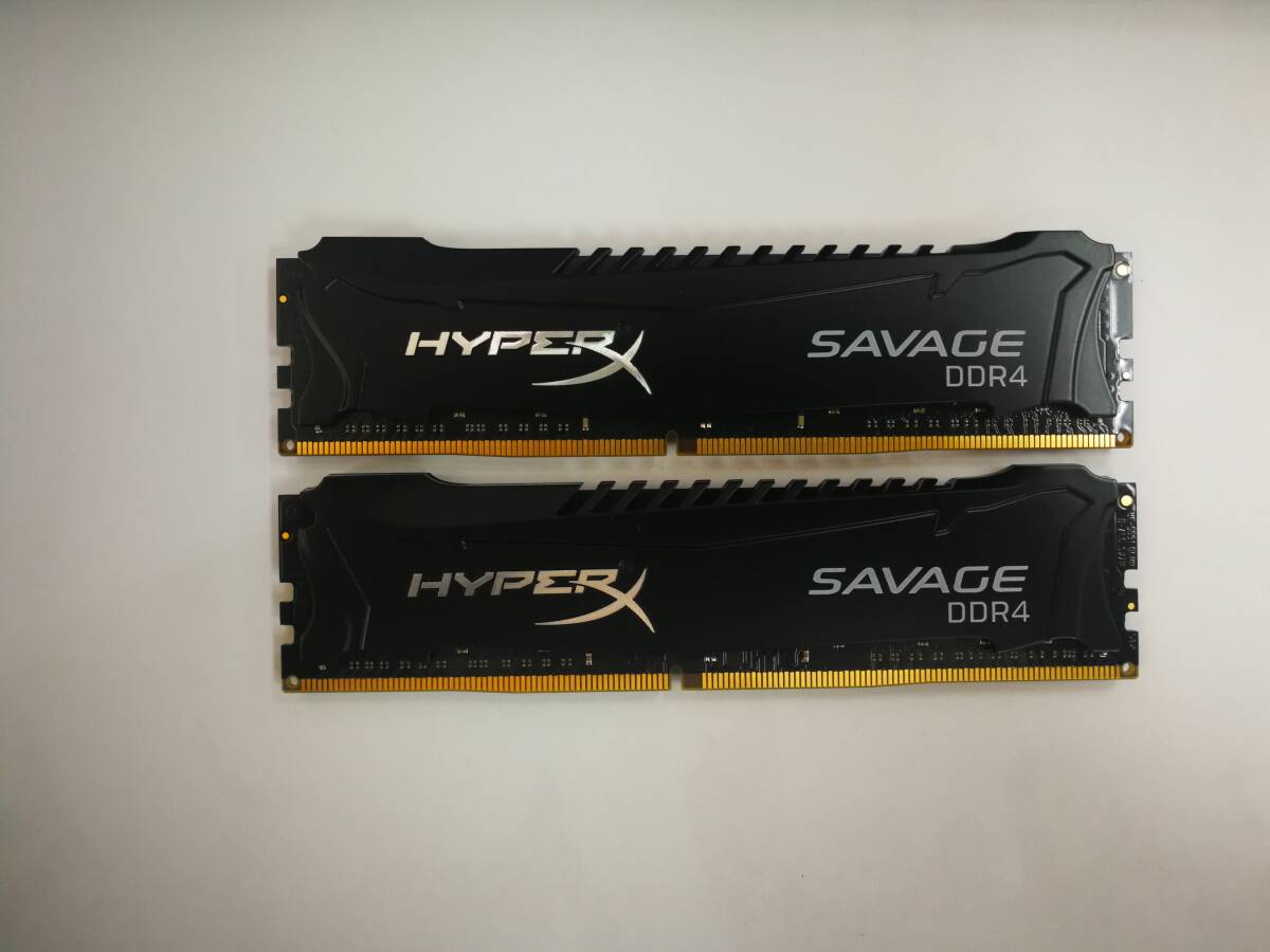  guarantee equipped Kingston HyperX Savage HX426C15SBK2/32 DDR4-2666 PC4-21300 16GB×2 sheets total 32GB desk top personal computer for metal with cover 