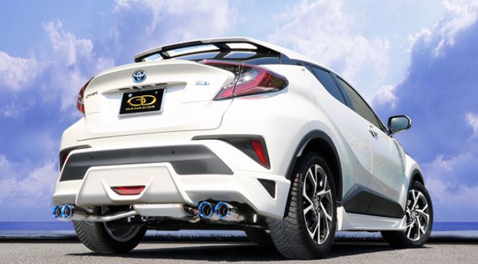 ガナドール C-HR ハイブリッド DAA-ZYX10 マフラー テール部のみチタニウム製 GVE-031DBL GANADOR Vertex 4WD SUV_画像1