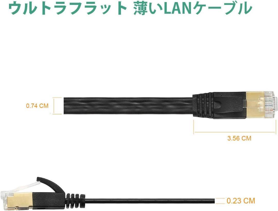 Cat7 LANケーブル 30m カテゴリー7 ウルトラフラットケーブル 高速 STP 爪折れ防止 for PS4 Xbox モデム ルータ 10Gbps/600MHz　D1-123