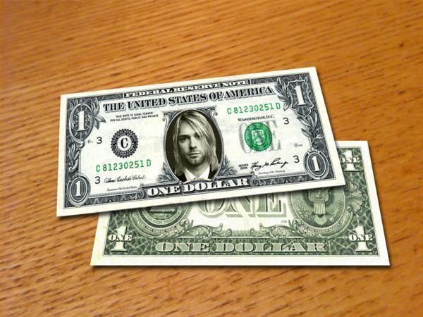  популярный!Kurt Cobain/ Cart *ko балка n/Nirvana/niruva-na/ блокировка частота / подлинный товар санкционирован США 1 доллар .-11