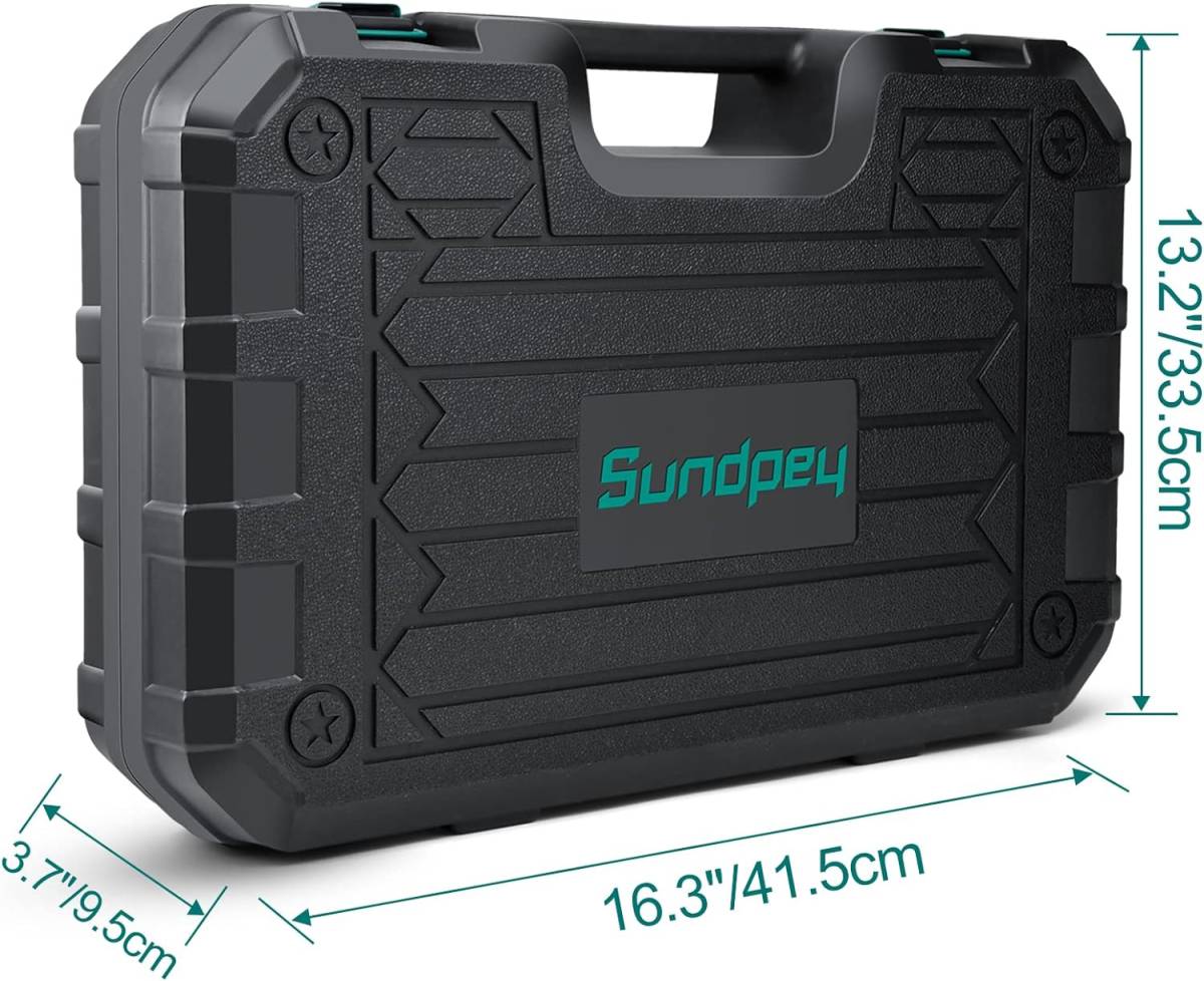 【新品】Sundpey 工具セット 300点 家庭用ホームツールセット 日曜大工 DIY 多機能ツールキット 自動車修理道具 工具箱 収納ケース付きの画像7