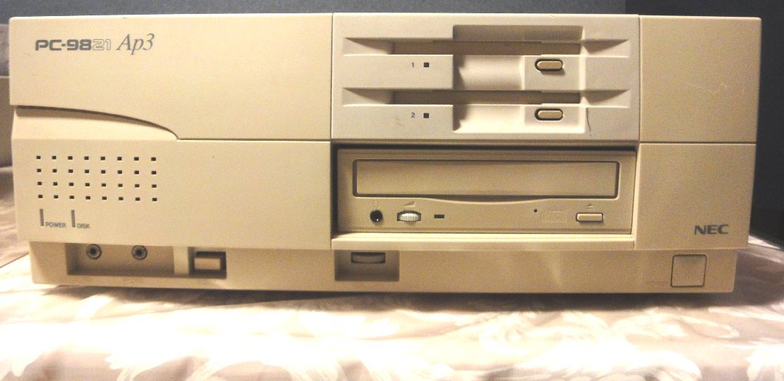 NEC PC-9821Ap3 IntelDX4-100MHz/16MB/HDD無（IDE籠付属）/ファイルベイ CD-ROM/FDD 2基・FM音源搭載・動作OK/清掃済 L2キャッシュなしの画像1