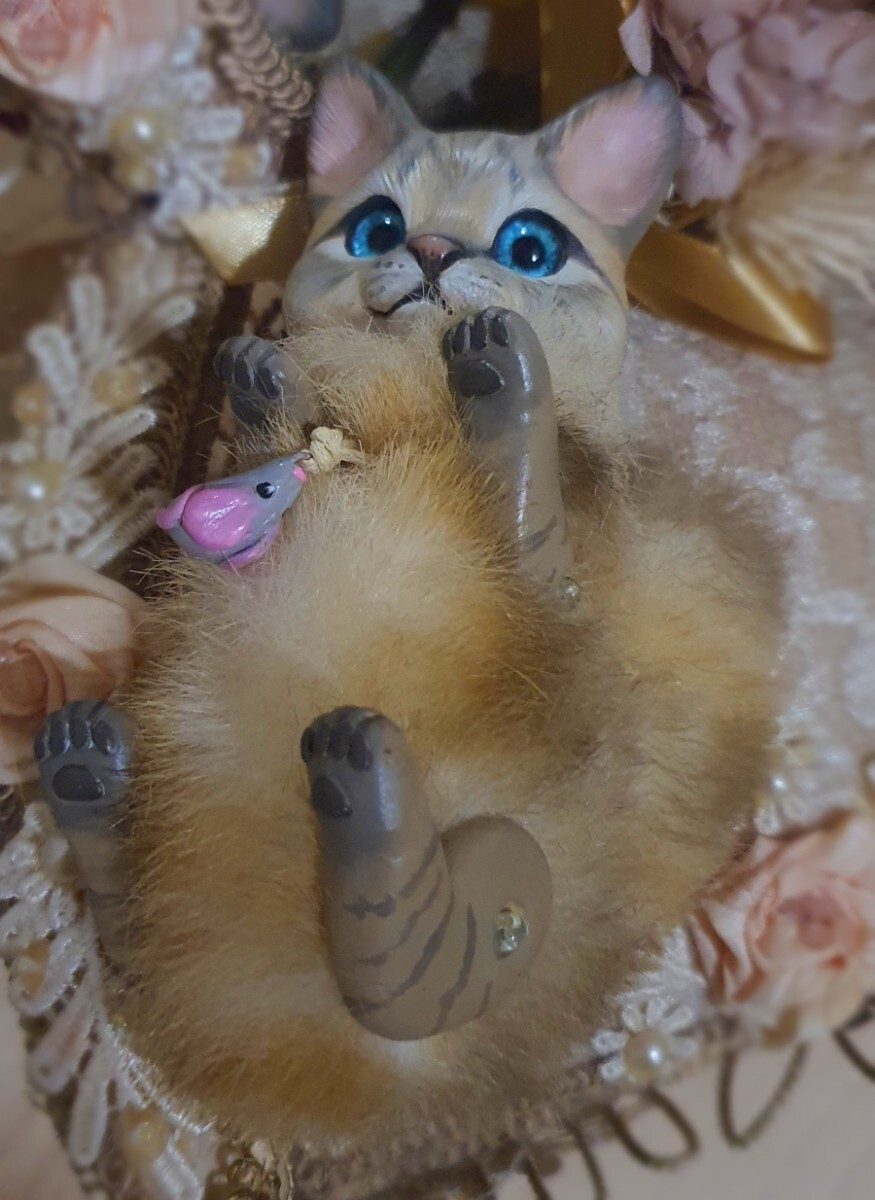人形作家様 猫ドール 約12cm 猫人形 ドール作家_画像3