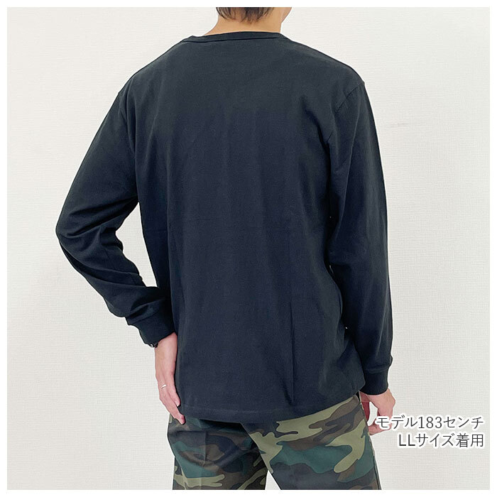 ☆ NAVY ☆ LLサイズ ☆ BALL ヘビーウエイト天竺 ポケット付き 長袖Tシャツ 60500 tシャツ 長袖 メンズ 綿100% ブランド BALL 60500_画像6