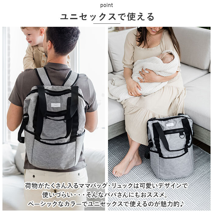 ☆ ミッドナイトブルー ☆ THEATHEA MNMLST ペアレンツリュック PACK NO.1 マザーズバッグ リュック リュックサック バックパック_画像6