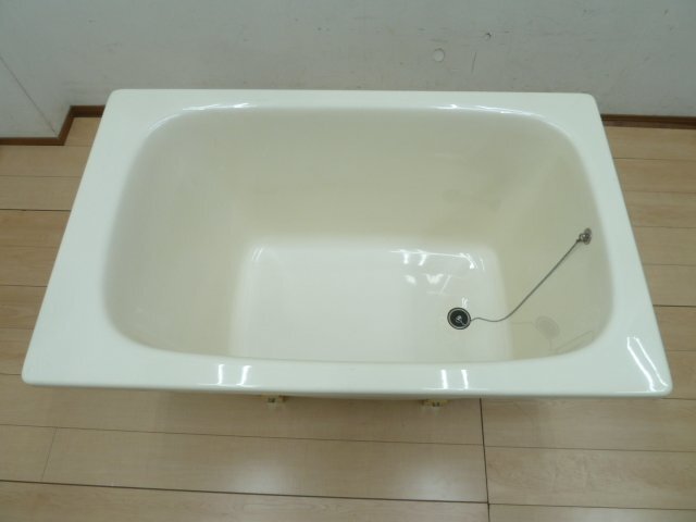 ミカド 浴槽 バスタブ W1190×D735×H650mm 容量 約360L 置き型 据え置き ゴム栓 浴室 風呂 内装 バス バスルーム シンプル_画像3
