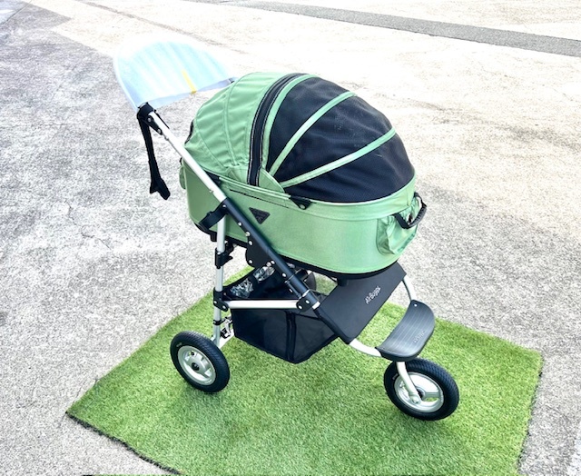  unused goods! AIR BUGGY DOME2 air buggy dome 2 M standard 15kg till medium sized dog small size dog many head green green carry bag car car 