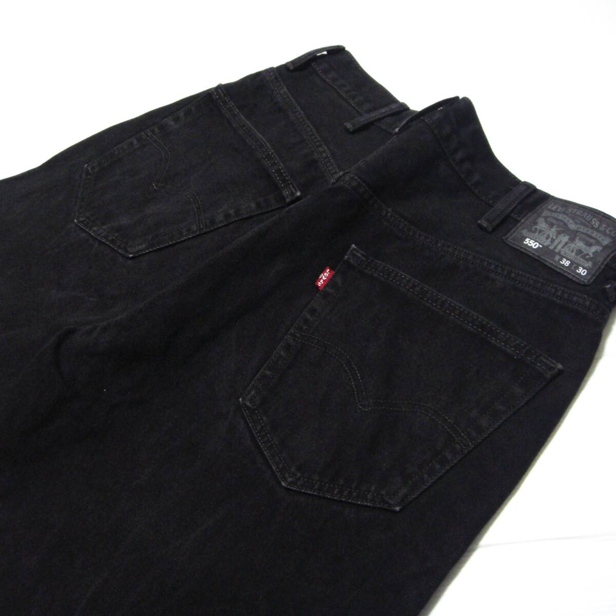 # black futoshi . buggy Levi's 550 (14.1oz thick black Denim ) # W[38 inch] absolute size 94cm L75cm # America 90s manner USA old clothes N3# postage 520