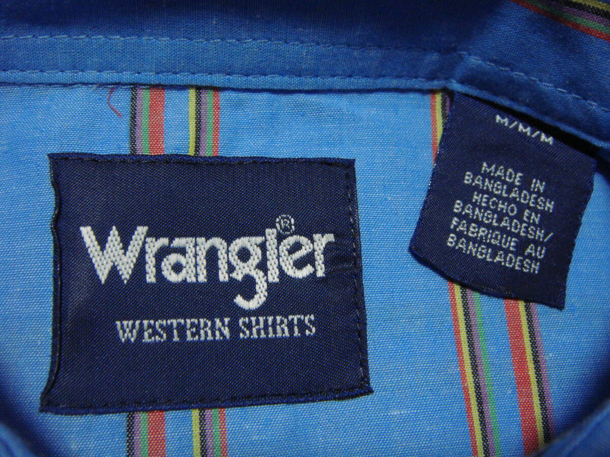 ■送料0 ^ ^ ラングラー/Wrangler 【 ストライプ ウエスタンシャツ L 】 アメリカ USA古着 N3■ウエスタンシャツを大量出品中■_画像8