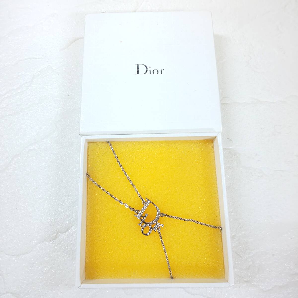 ◆◇ディオール◇◆Dior ラインストーン トロッター ブレスレット ダブルチェーン Christian Dior◆コレクション放出_画像1