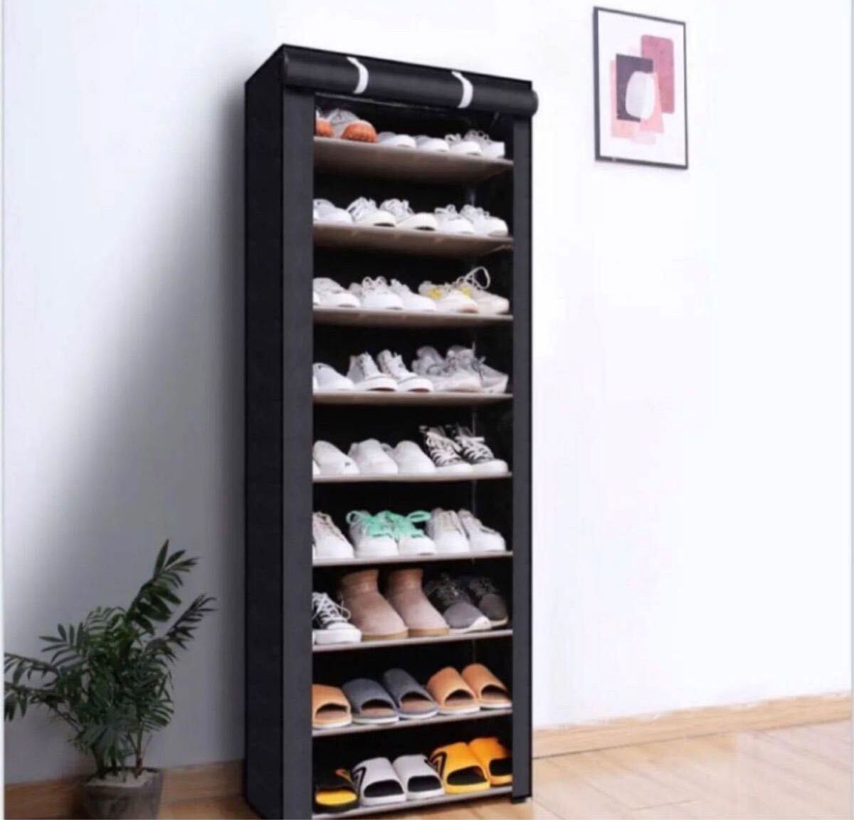 [ red ] shoes rack 27 pair 9 step shoe rack entranceway storage high capacity compact assembly shoes box shoes box red sandals 