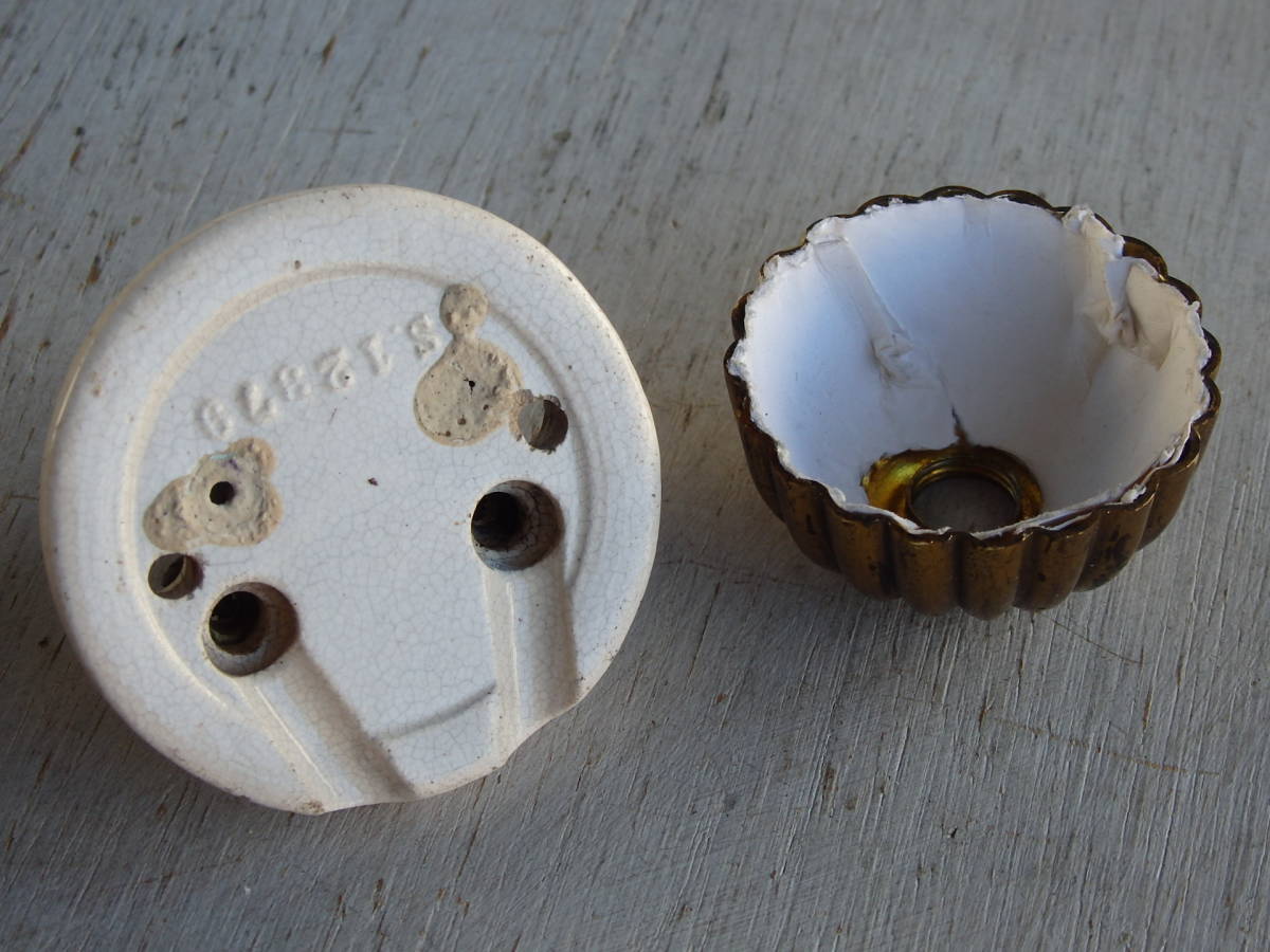 フランスアンティーク スイッチ 陶器 真鍮 アトリエ 工業系 インダストリアル 蚤の市 カフェ 古い 磁器 照明器具 北欧_画像9