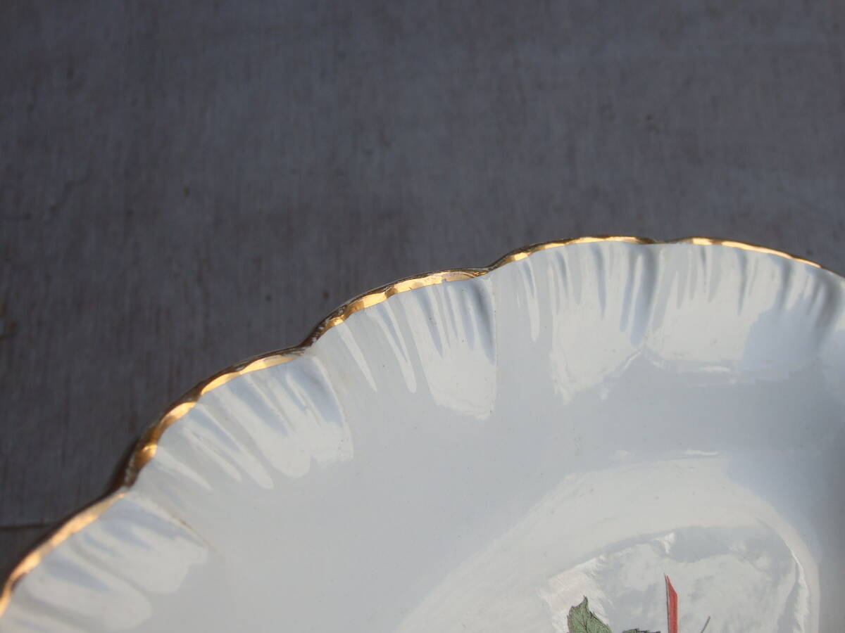 フランスアンティーク ラヴィエ 薔薇 Sarreguemines サルグミンヌ プレート 皿 陶器 キッチン 磁器 花柄 オーバル _画像10