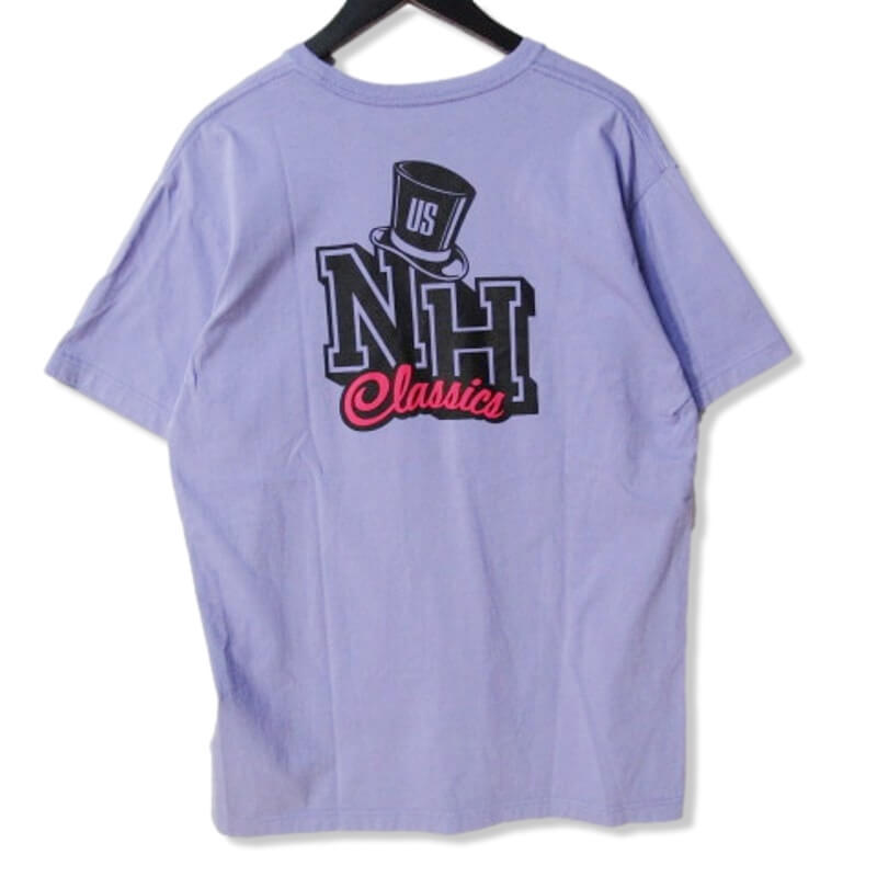 NEIGHBORHOOD ネイバーフッド 半袖Tシャツ プリント コットン 日本製 パープル L 27105269_画像2