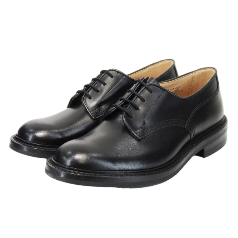 未使用 Tricker's トリッカーズ UK6.5 プレーントゥ 5636/8 WOODSTOCK ボックスカーフ ウッドストック ブラック 黒 24002756_画像1