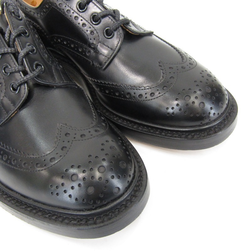 未使用 Tricker's トリッカーズ UK7.5 カントリーシューズ 5633/67 BOURTON ボックスカーフ バートン ブラック 黒 24002758_画像7