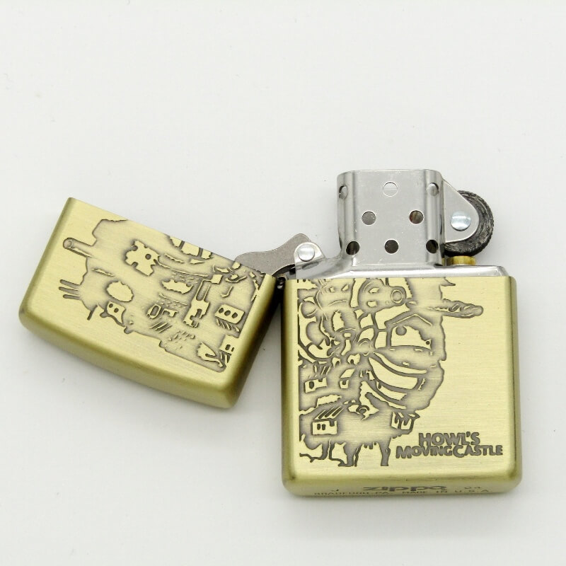 未使用 ZIPPO ジッポー スタジオジブリ ハウルの動く城 NZ-13 城 2004年製 HOWL'S MOVING CASTLE BRASS 真鍮古美 28007200_画像3