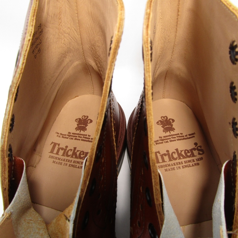 未使用 Tricker's トリッカーズ UK6 カントリーブーツ 5634/25 STOW ストウ ブローグブーツ マロンアンティーク 35003027_画像4