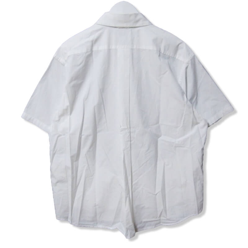 YAECA ヤエカ 半袖シャツ 13140 EXTRA WIDE SHIRT オーバーサイズシルエット ユニバーサルデザイン 日本製 ホワイト 白 M 27105355_画像2