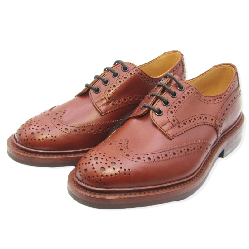 未使用 Tricker's トリッカーズ UK8 カントリーシューズ 5633/39 BOURTON ウィングチップ 外羽根 マロンアンティーク 35003036_画像1