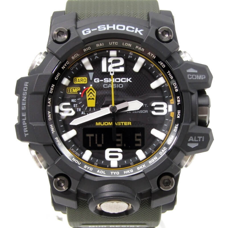 美品 CASIO G-SHOCK Gショック GWG-1000-1A3JF マッドマスター 電波ソーラー MASTER OF G LAND MUDMASTER グリーン 28007262_画像1