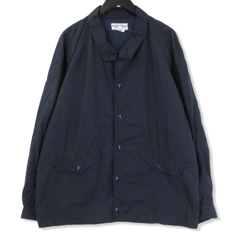 SASSAFRAS ササフラス ジャケット Wheel Barrow Jacket ホイールバロー コットン リネン ネイビー XL 71008896