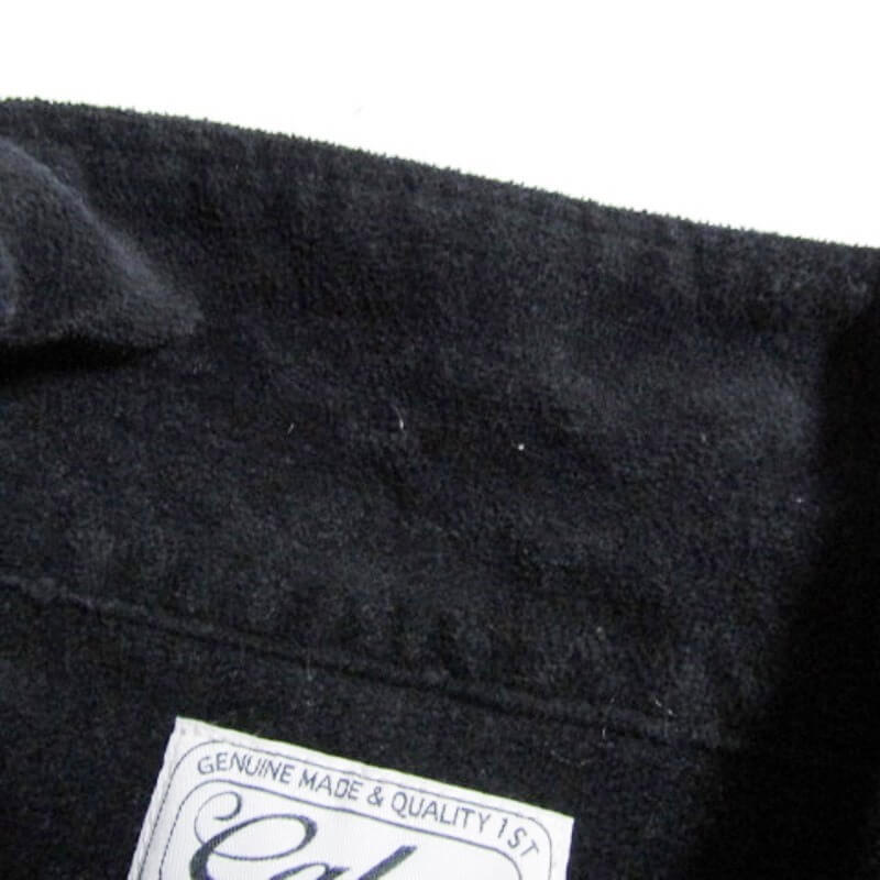 CALEE キャリー CPO JACKET ロゴ 刺繍 コットン レーヨン 日本製 ブラック 黒 L 27105419_画像7