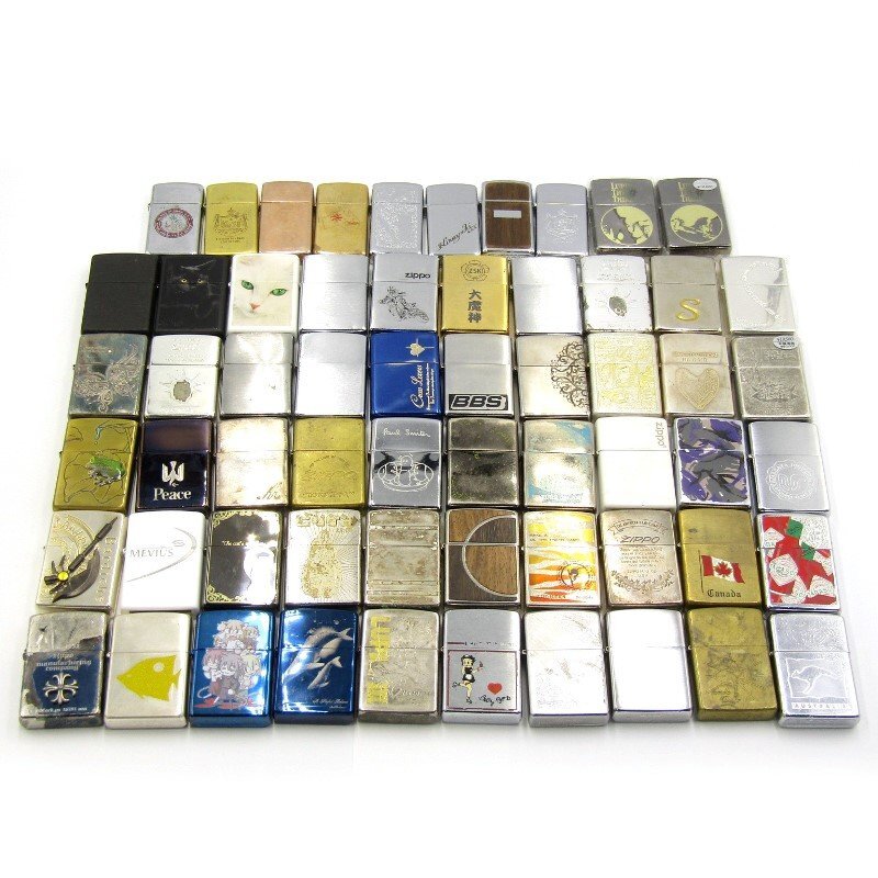 【1円～】ZIPPO ジッポー ジャンク まとめ売り 60点セット 1981-2016年製 スリム/アーマー/タバコメーカー/ルパン三世 他 50017519_画像1