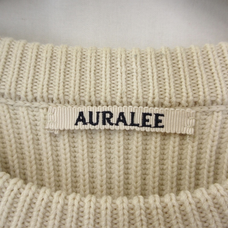 AURALEE オーラリー ニット A8AP02RK SUPER FINE WOOL RIB KNIT BIG P/O アイボリー 4 71008976_画像4