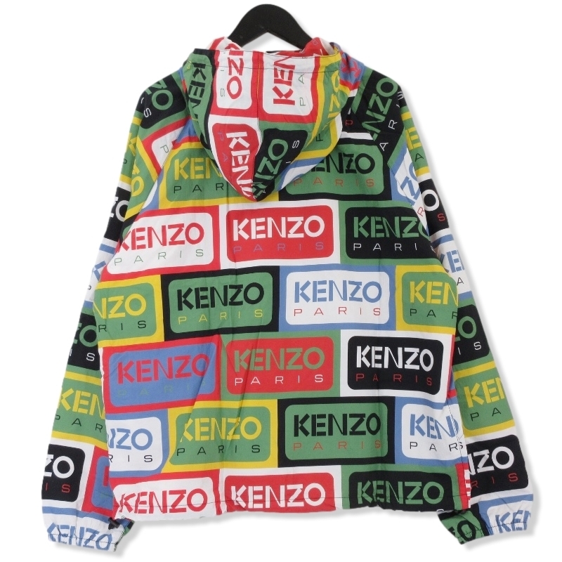 未使用 KENZO ケンゾー アノラックジャケット FD55BL0539NG Kenzo Label Packable Anorak ケンゾー ラベル パッカブル マルチ L 70015293の画像2