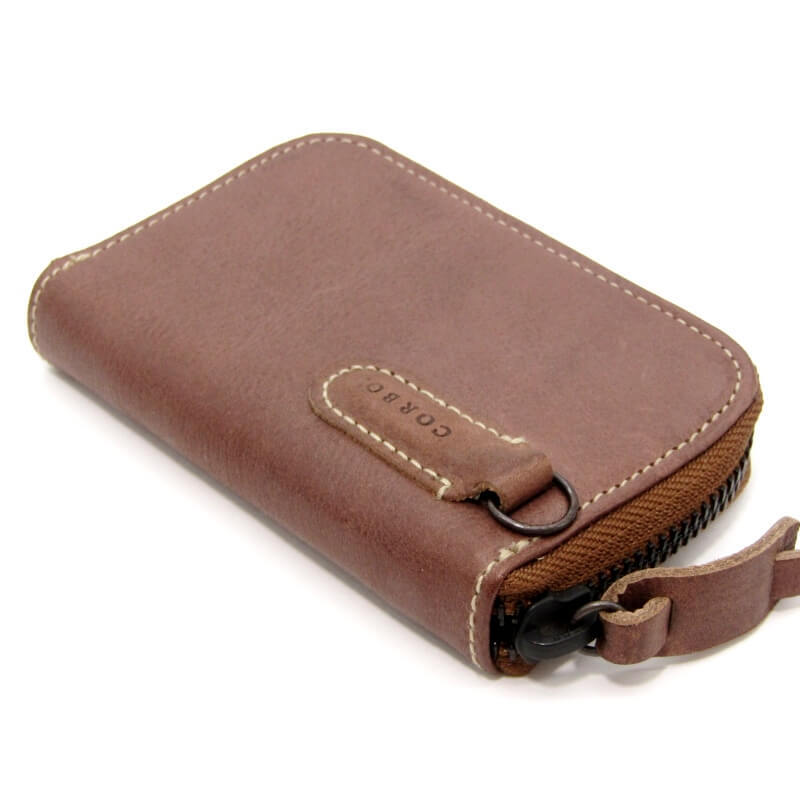  beautiful goods CORBO.korubo card & coin case 8LO-9935 Curiouskyuli male round fastener change purse . dark brown 28007321