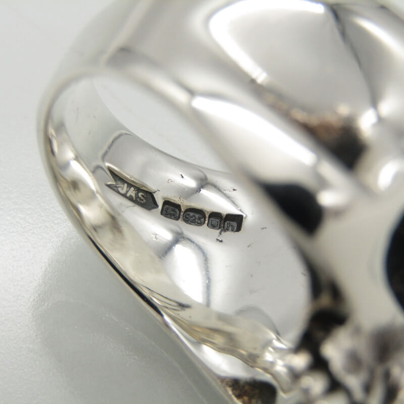 美品 CRAZY PIG DESIGNS クレイジーピッグ リング EVIL SKULL RING LARGE エビルスカル ラージ SV925 メンズ 指輪 18.5号 28007290_画像6