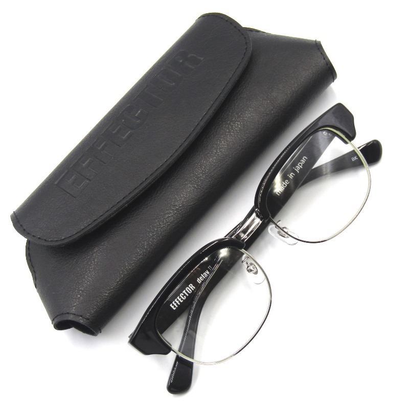  unused EFFECTOR effector sunglasses delay II Delay 2 salmon tob low 8mm cloth made in Japan black black 65005691
