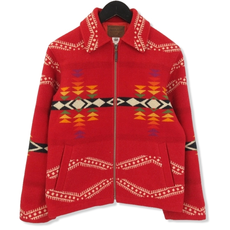 PENDLETON ペンドルトン ウールジャケット ネイティブ柄 総柄 ブランケット USA製 レッド XS 71009006の画像1