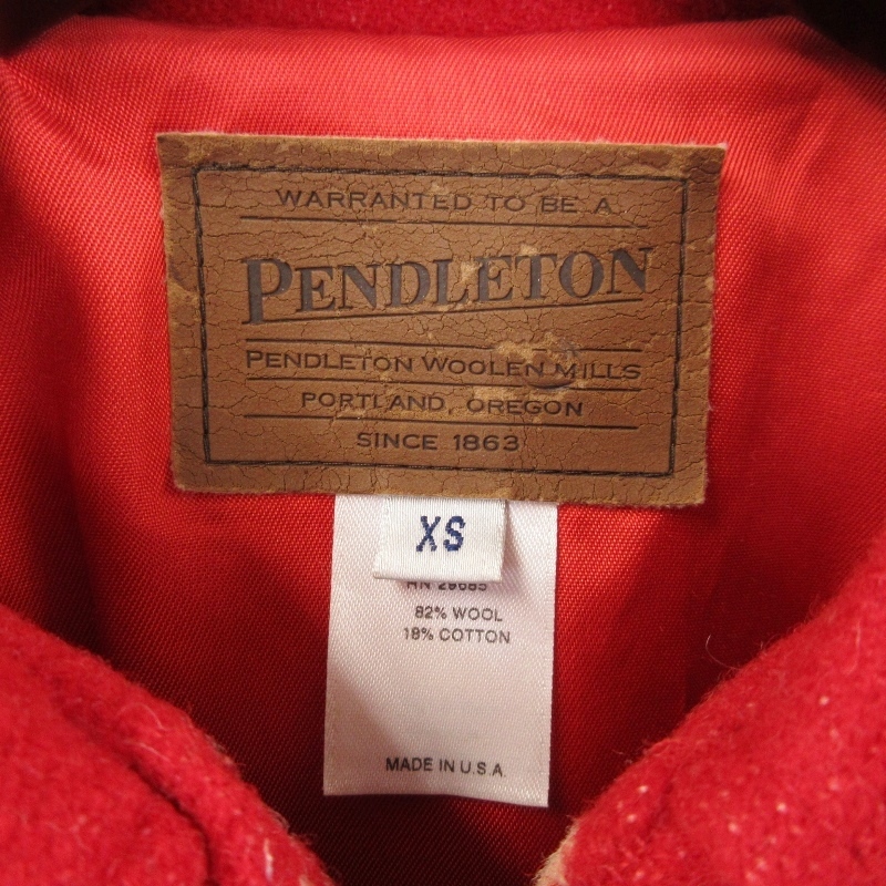 PENDLETON ペンドルトン ウールジャケット ネイティブ柄 総柄 ブランケット USA製 レッド XS 71009006の画像4