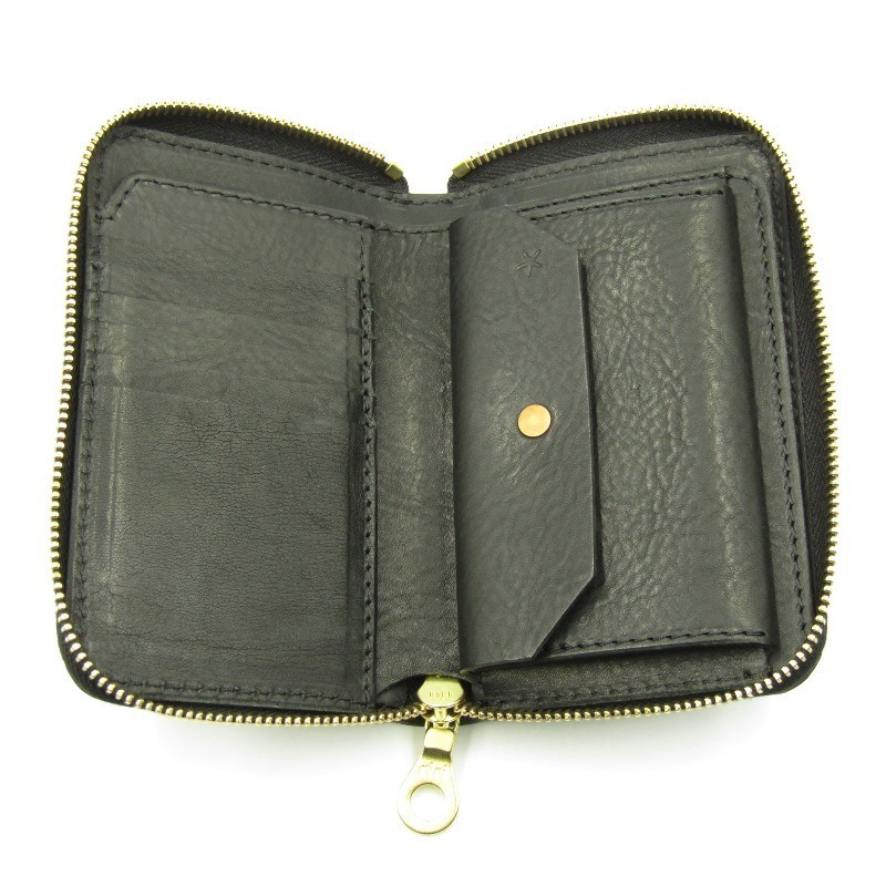 美品 Tochca トーチカ ミニ財布 エメ ラウンドZip 中長財布 日本製 Aimer Round Zip Wallet ブラック 黒 24002793_画像5