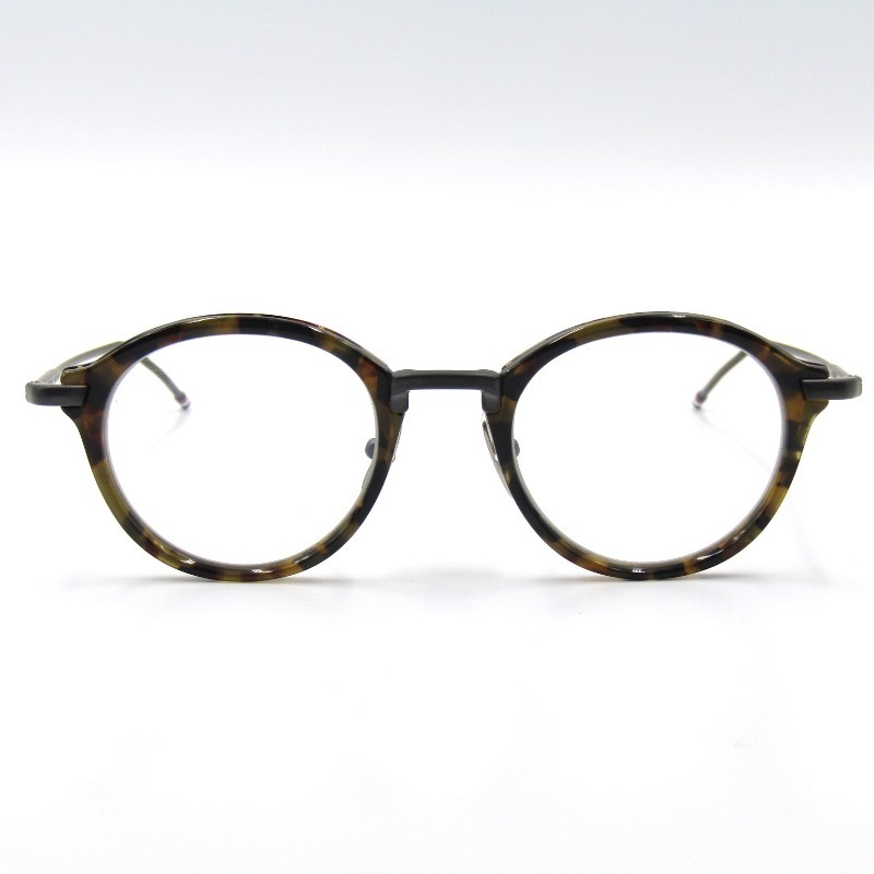 美品 THOM BROWNE トムブラウン メガネフレーム TB-011B-46 ボストン コンビ 日本製 TOKYO TORTOISE/BLACK IRON 50017522_画像2