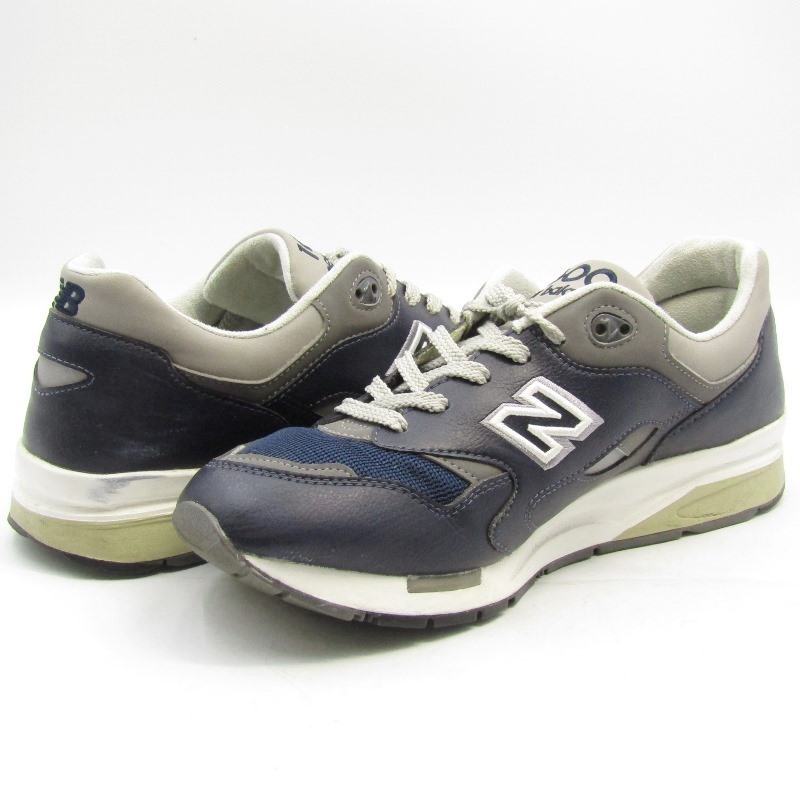 New Balance ニューバランス 28cm CM1600LV シンセティックレザー ランニングシューズ 2021年製 NAVY 22000417_画像2